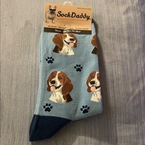 Sock Daddy Unisex Soft Combed Cotton Beagle Socks, new with package